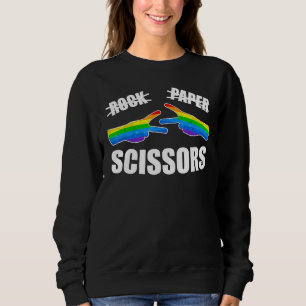 Sweatshirt Ciseaux de papier rock LGBT-Q Gay pride Fier Ally