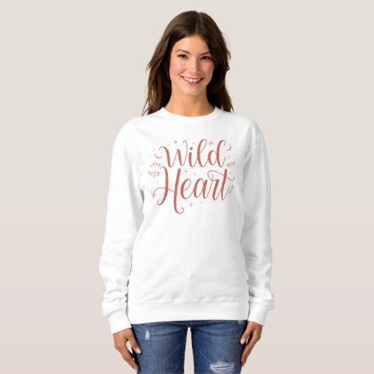 Sweatshirt Citation "Cœur Sauvage" Esprit Libre (Devant entier)