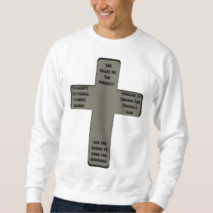 Sweatshirt Citation croisée de la prière de sérénité pour hom