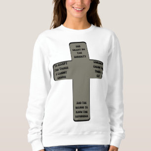 Sweatshirt Citation croisée de la prière de sérénité pour les