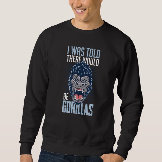Sweatshirt Citation d'animal de gorille Habitat de singe Silv (Devant)