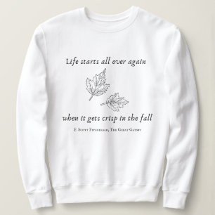 Sweatshirt Citation d'automne du Great Gatsby