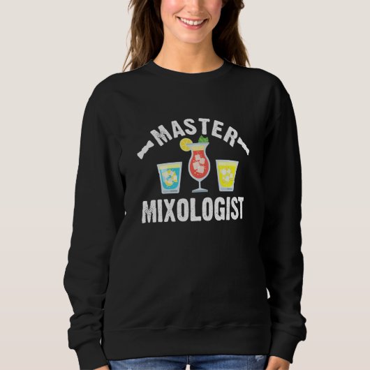 Sweatshirt Citation de Barman Maître Mixologue Bartending Alc (Devant)