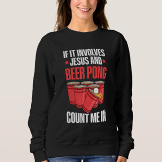 Sweatshirt Citation de beer pong pour un jeu de beer pong de