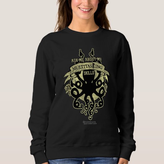 Sweatshirt Citation de bière d'artisanat Compétences multiple (Devant)