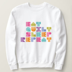 Sweatshirt Citation de caractères gras d'édredon de point d