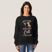 Sweatshirt Citation De Chat De Patinage Sur La Figure Et Sur  (Devant entier)