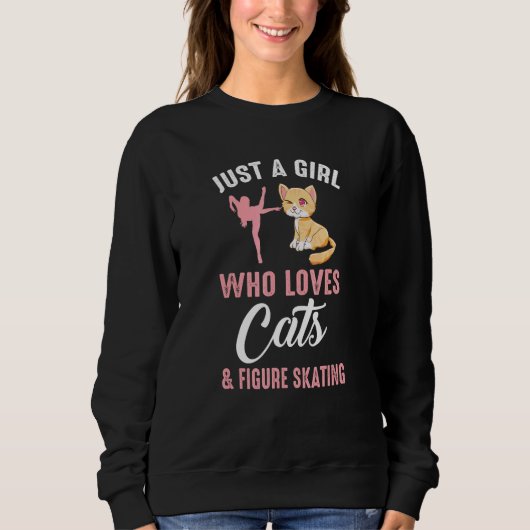 Sweatshirt Citation De Chat De Patinage Sur La Figure Et Sur  (Devant)