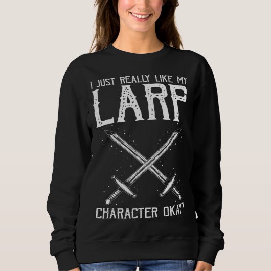 Sweatshirt Citation de jeu de rôle fantastique pour le combat (Devant)