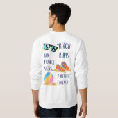Sweatshirt citation de jour de plage (Dos entier)