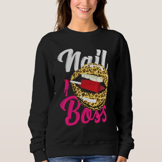 Sweatshirt Citation de la technologie des ongles Travail Unif (Devant)