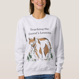 Sweatshirt Citation de l'enseignant de Boho Watercolor Forest