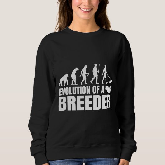 Sweatshirt Citation de l'évolution des Carlins humoristiques (Devant)