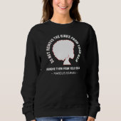 Sweatshirt Citation de l'Inspirational Marcus Garvey HAIR AFR (Devant)