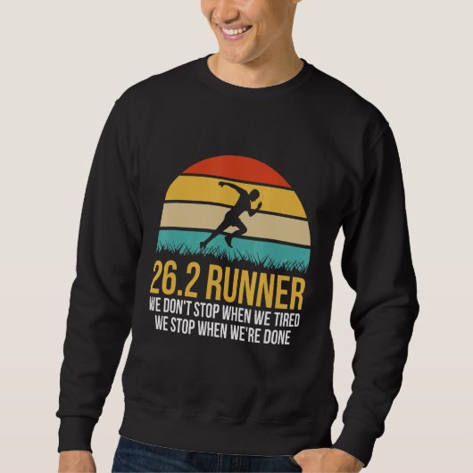 Sweatshirt Citation De Marathon Pour Un 26 2 Coureur (Devant)