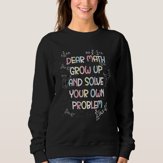 Sweatshirt Citation de Math Retour à l'école pour Filles Garç (Devant)