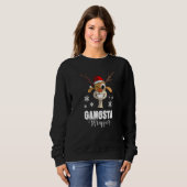 Sweatshirt Citation de Noël Gangsta Wrapper Cerf (Devant entier)
