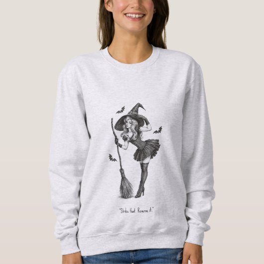 Sweatshirt Citation de nom personnalisée Halloween (Devant)
