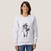 Sweatshirt Citation de nom personnalisée Halloween (Devant entier)