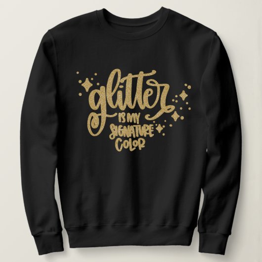 Sweatshirt Citation de Parties scintillant d'or amusant pour (Design devant)