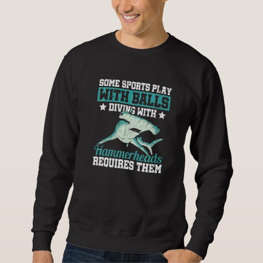 Sweatshirt Citation de plongée avec requin marteau pour un re (Devant)