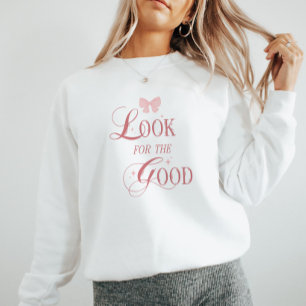 Sweatshirt Citation de positivité en typographie Coquette Ros