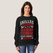 Sweatshirt Citation de profession amusante Technicien audio c (Devant entier)