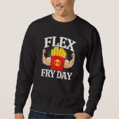 Sweatshirt Citation de remise en forme - Pun de gym - Flex Fr (Devant)