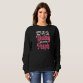 Sweatshirt Citation de Roller Derby pour une fille de Roller (Devant entier)