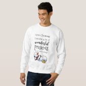 Sweatshirt Citation de Snowman endormi amusant (Devant entier)