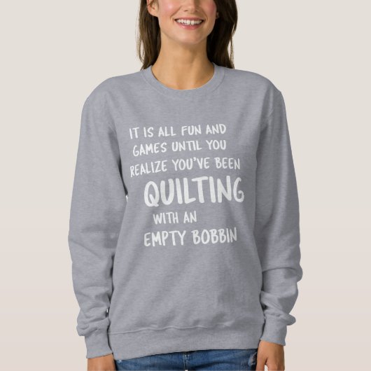 Sweatshirt Citation drôle de problèmes de patchwork pour les (Devant)