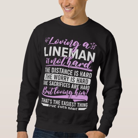 Sweatshirt Citation du conjoint du chef de ligne de l'électri (Devant)