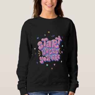 Sweatshirt Citation Lettre Bulle Colorée
