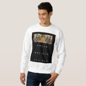 Sweatshirt Citation Motivationnelle Modèle Tiger Oeil moderne (Devant entier)
