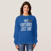 Sweatshirt Citation Papillon Monarch 'Pas De Chance, Simpleme (Devant entier)