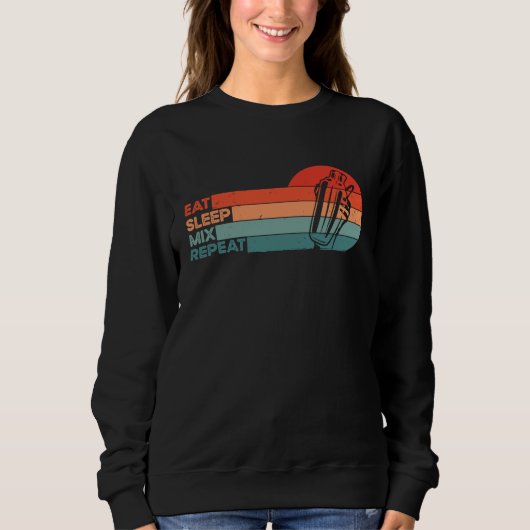 Sweatshirt Citation rétro de bartending Mixologue Barman & Ba (Devant)