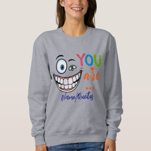 Sweatshirt Citation Sarcasique Minimale (Devant)