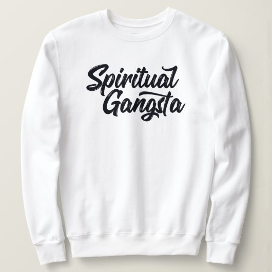 Sweatshirt Citation spirituelle Gangsta Funny Yoga (Design devant)