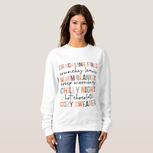 Sweatshirt Citations d'automne (Devant entier)