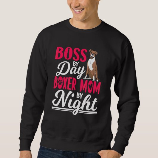 Sweatshirt Citations de chien de maman de boxer (Devant)