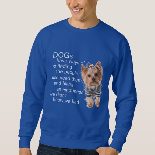 Sweatshirt Citations de Chien Yorkie (Devant)