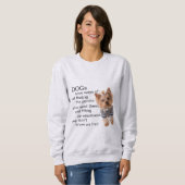 Sweatshirt Citations de Chien Yorkie (Devant entier)