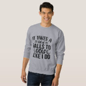 Sweatshirt Citations de golf amusantes (Devant entier)