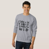 Sweatshirt Citations de golf amusantes (Devant entier)