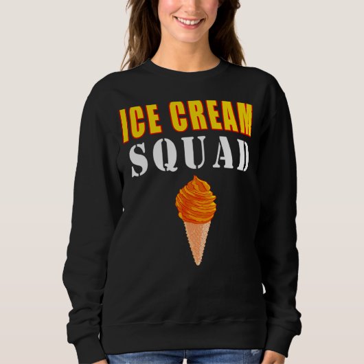 Sweatshirt Citations de l'équipe de crème glacée (Devant)