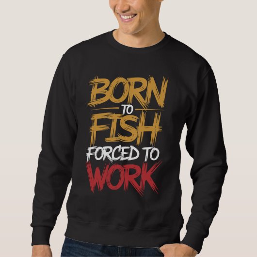 Sweatshirt Citations de pêche amusantes (Devant)