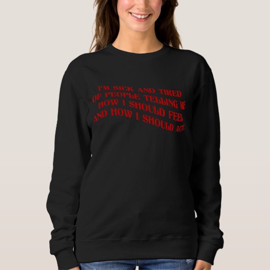 Sweatshirt Citations esthétiques Sentiments tristes Aimer E B (Devant)