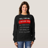 Sweatshirt Citations Et Déclarations De Maman Bombe Pour Femm (Devant entier)