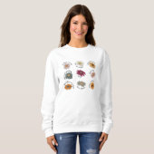 Sweatshirt Citations Motivationnelles Florales Fleur Multicol (Devant entier)