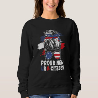 Sweatshirt Citoyens Américains Fiers Nouvelle Citoyenneté Usa